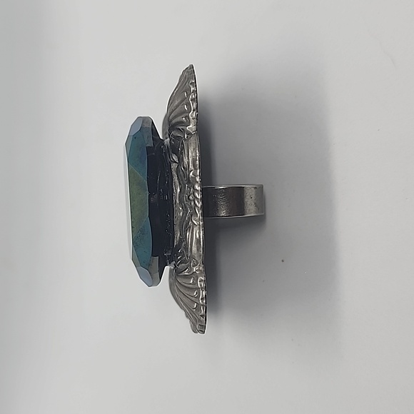 GASOLINE GLAMOUR FORTUNE TELLER RING GREEN AB OVAL - Picture 4 of 7